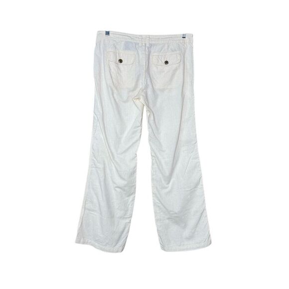 Norma Kamali  straw (cream) linen blend button fly pants size M - Picture 2 of 15